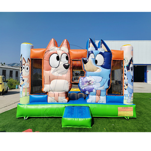 Château gonflable pour enfants avec toboggan, motif chien <span class=keywords><strong>de</strong></span> dessin animé, pour fêtes d'<span class=keywords><strong>anniversaire</strong></span>, aires <span class=keywords><strong>de</strong></span> <span class=keywords><strong>jeux</strong></span> <span class=keywords><strong>dans</strong></span> les jardins et événements sur le thème des dessins animés - Product Image 1