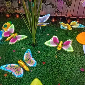 Nueva lámpara de mariposa LED de decoración de mariposa dinámica luminosa para exteriores