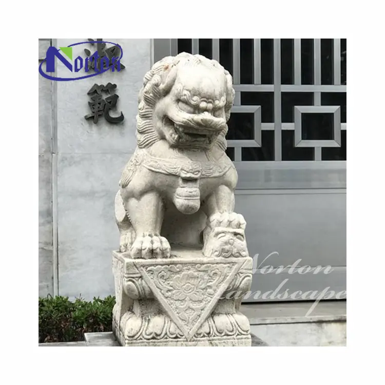 Garden Stone Statue Price Chinese Lion Sculpture Marble Foo Fu Dog Statues