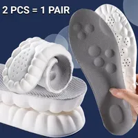Semelles de chaussures de sport 4D super douces pour la course à pied, absorption des chocs, soutien de la voûte plantaire, inserts orthopédiques