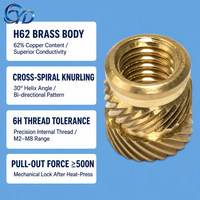 Factory OEM Bronze Copper Brass Knurled Threaded Insert Nut with Shoulder DIN16903 M2 M3 M4 M5 M6 M8 M10 M12