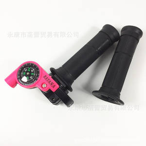 Guidon de moto pour véhicule tout-terrain et VTT, avec boussole anti-perte et levier d'accélérateur rotatif - Product Image 2
