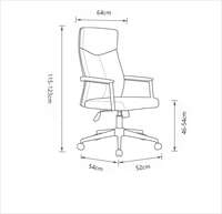 Chaise de bureau exécutive ergonomique moderne en cuir avec rembourrage anti-pression pour la maison, le bureau et l'hôtel – Confortable pour une utilisation prolongée