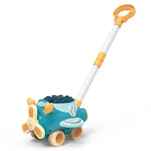 Itme sürükle sepeti kabarcık makinesi bebek yürüteci ses parlayan ışık Bubbles Wrap Gun yapma otomat kabarcık makinesi