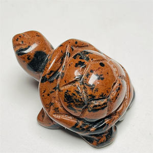 1.5นิ้วคริสตัลธรรมชาติแกะสลักสัตว์น่ารักพลอยประติมากรรมกุหลาบควอตซ์เต่าสำหรับตกแต่ง - Product Image 5