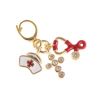 Sac à Main de Voyage Tendance Série Animaux et Infirmières, Pendentif Bijoux, Fermoir Plaqué Or, Clips en Laiton