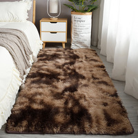 Offre Spéciale fabricant vente en gros, tapis de chambre moderne en peluche bleu marine 100%