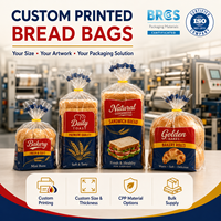 Emballages alimentaires pour boulangerie, impression de logo personnalisée, vente en gros, sacs à pain transparents en OPP anti-plis