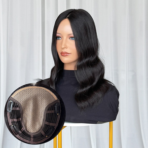 Topper de Cabello Natural de Color Natural 6.5*7" con Base de Seda Tejida, Topper de Cabello Humano Real Premium para Cabello Fino y con Pérdida de Volumen - Product Image 2