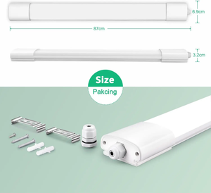 หลอดไฟ LED แบบท่อ 4 ฟุต 5000K แสงเดย์ไลท์ IP65 สำหรับโรงงานอุตสาหกรรม 120LM/W AC85-265V รับประกัน 5 ปี - Product Image 3