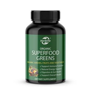 Comprimés de superaliments biologiques à base de fruits, vente chaude OEM/ODM, soutien énergétique, santé digestive et immunitaire, 60 comprimés - Product Image 1