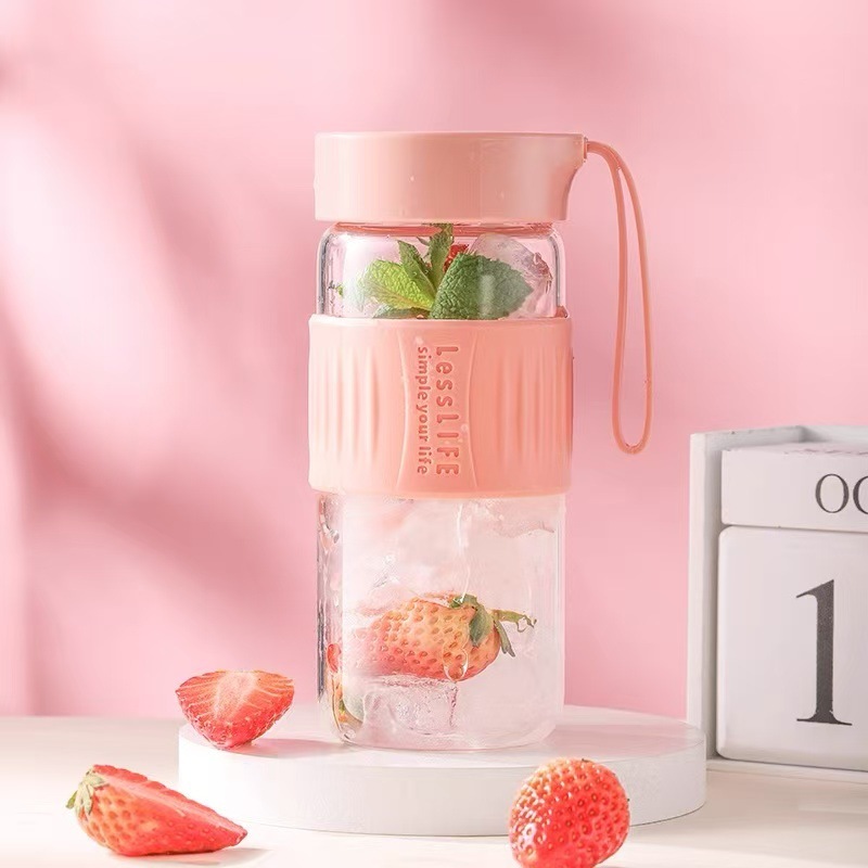Etui en silicone rose 480ml