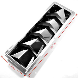 Grille d'aération rectangulaire en acier inoxydable Isure 325 mm x 110 mm pour matériel nautique - Product Image 1