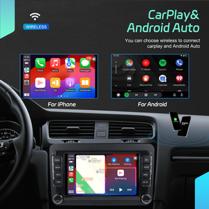 Podofo 2 Din Android Car Audio 7 ''6 + 128GB pour VW/Volkswagen/Seat/Passat/Golf/Polo Car Radio CarPlay Android Auto GPS Navigation - Product Image 2