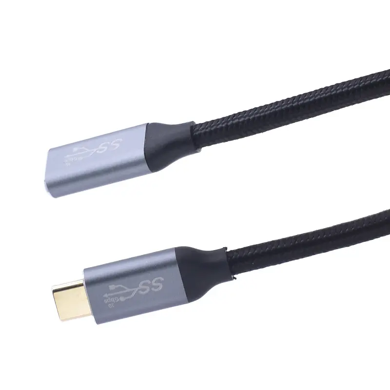 USB 3.1Gen 2 to Type-C Charge Cable female to Male USB-C Female Extension Cable Extender Data Transmission Power Cord