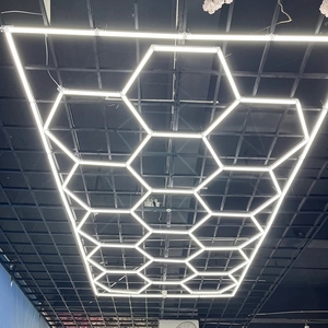 Lumière <span class=keywords><strong>de</strong></span> <span class=keywords><strong>garage</strong></span> <span class=keywords><strong>LED</strong></span> hexagonale 110V-240V, design sans cadre, éclairage <span class=keywords><strong>de</strong></span> travail lumineux pour barbier, <span class=keywords><strong>garage</strong></span>, atelier - Product Image 5