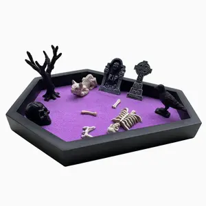 Customized New DIY Creative Decoration Halloween Skeleton Cat and Dog Tombstone Zen Garden