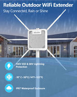Routeur extérieur WiFi 6 AX1800 1800 Mbps bi-bande, point d'accès maillé sans fil avec 6 antennes à gain élevé 7dBi, étanche IP67, répéteur PoE
