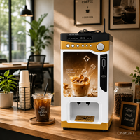 Máquina Expendedora de Café Automática Fácil de Usar, Dispensador de Bebidas Premezcladas Instantáneas de Acero, Sistema de Pago con Código QR, Función SDK