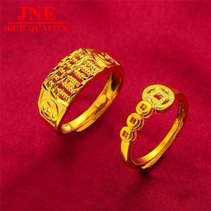 Nouvelle bague <span class=keywords><strong>pour</strong></span> <span class=keywords><strong>homme</strong></span> plaquée or, motif abaque porte-bonheur, imitation or vietnamien, bijoux de mode <span class=keywords><strong>pour</strong></span> <span class=keywords><strong>homme</strong></span> - Product Image 3