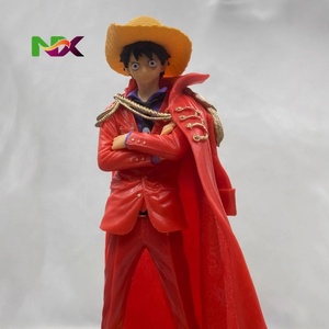 Figura de Luffy del 20 Aniversario de <span class=keywords><strong>One</strong></span> <span class=keywords><strong>Piece</strong></span>, Estatua de Pie con Capa Roja y Negra, Modelo de Anime, Regalo del Rey Pirata, Artesanía de Plástico - Product Image 2
