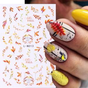 Pegatinas para Uñas con Diseño de <span class=keywords><strong>Hojas</strong></span> de Ginkgo, Calcomanías Otoñales, Decoración de Uñas con <span class=keywords><strong>Hojas</strong></span> de Arce, Adhesivo para Manicura DIY - Product Image 3