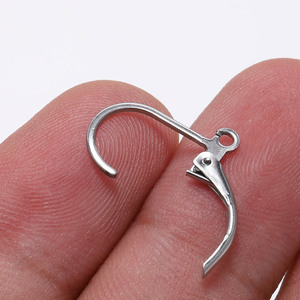 Spring-loaded French Ear <b>Hooks</b> Stainless Steel D-shaped <b>Clip</b>-on Earrings DIY Jewelry Findings For Earring Making - Product Image 2
