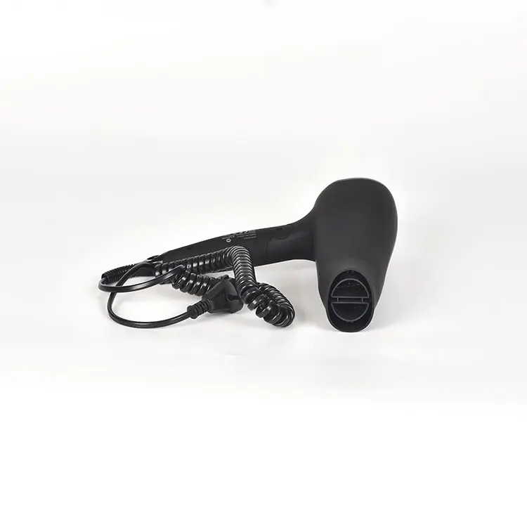 Wholesaler faster hair drying matt black foldable hair dryer for hotel room