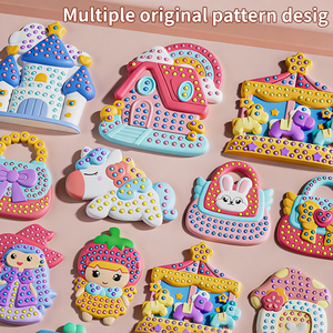 Set de Arte con Puntos Personalizado DIY al por Mayor, Juguete Artesanal con Pegatinas de Cuentas con Patrones de Dibujos Animados para Niños, para Juego Creativo, Venta al por Mayor - Product Image 4