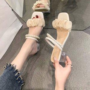 Nouvelles sandales compensées pour femme style français avec perles, idéales pour des tenues polyvalentes printemps-été-automne - Product Image 6
