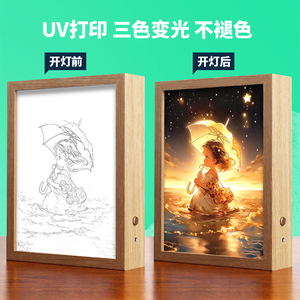 Lámpara de Escritorio con Diseño de Arte Estilo Anime Manga INS, Luz de Foto, Luz Nocturna Solar Navideña, Regalo, Nueva Iluminación con Ilusión 3D - Product Image 6