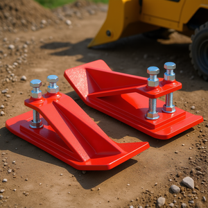 Protections de bord de godet pour tracteur rouge D0100X3GF2P – Housses de protection de godet standard pour engins de construction robustes - Product Image 2