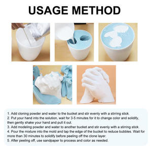 EELHOE Baby Souvenir Three-Dimensional <b>Hand</b> and Foot <b>Casting</b> <b>Kit</b> Made of Special Material Valentine's Day Gift - Product Image 5