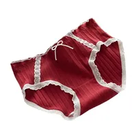 Celana dalam katun celana dalam wanita mode pita celana dalam bersirkulasi pinggang sedang celana dalam Lingerie perempuan cantik pakaian dalam Lenceria M-XL