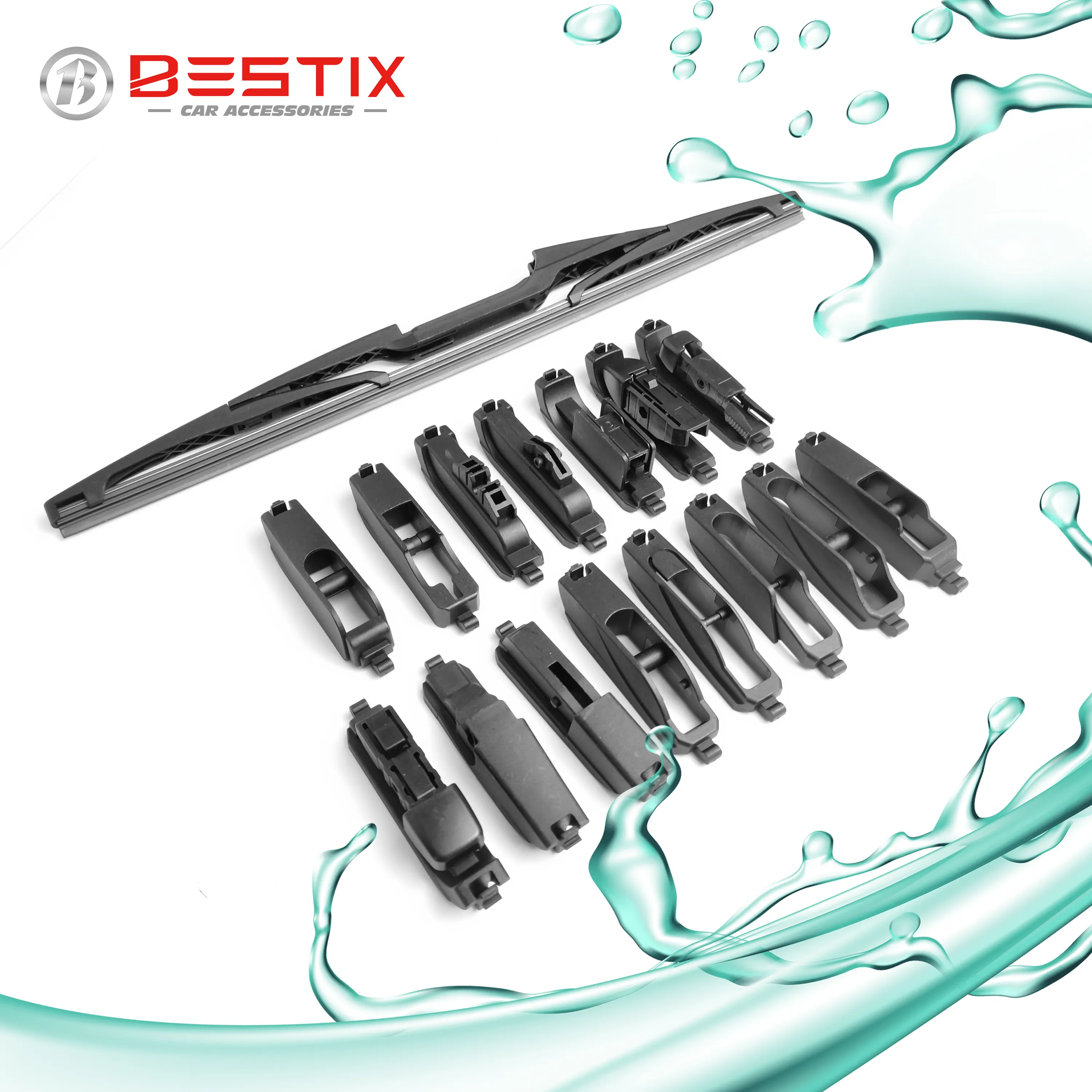 Bestix BR3 phía sau 6mm 8mm cao su lưỡi gạt nước hoàn chỉnh phía sau inch 12-24 phía sau lưỡi gạt nước ô tô gạt nước bán buôn