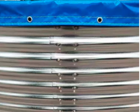Réservoir d'élevage de poissons en toile haute densité, facile à installer, matériau épaissi, bonne stabilité, avec feuille de galvanisation circulaire