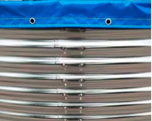 Facile à installer, matériau épais, bonne stabilité, toile haute densité, circulaire, tôle galvanisée, aquarium - Product Image 2