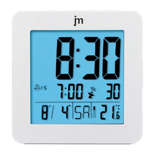 Sveglia JUSTAMINUTE Multifunzione radiocontrollata Bianco JD9035B - Product Image 2