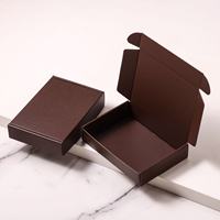 Caja de Cartón Kraft Marrón Reciclable Ecológica, Caja de Envío Plegable Corrugada para Ropa, Embalaje de Cosméticos