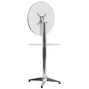 Tavolo e Sedie Pieghevoli Rotondi in Alluminio, Moderni e Portatili per Esterni, Giardino, Patio, Uso Commerciale e Interno, Colore Argento Lucido - Product Image 4