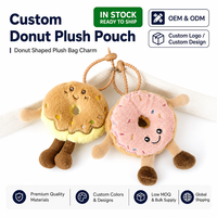 Mignon français Simulation beignet peluche poupée pendentif en gros amusant Dessert poupée Couple sac pendentif petit cadeau avec PP coton remplissage