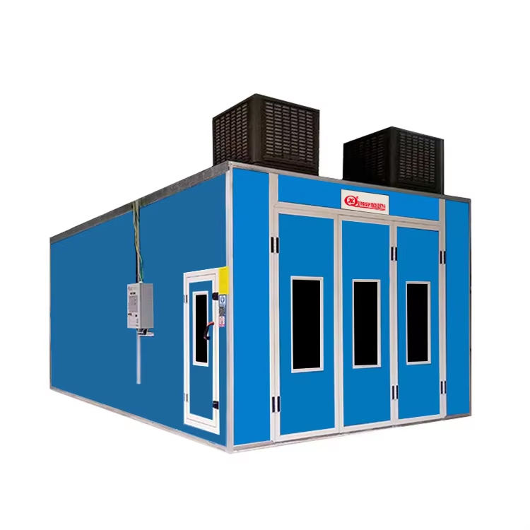 Panneau de peinture de cabine dans bleu, blanc ou rouge.