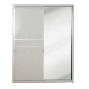 NOVA Modern Beige 2 Sliding Door <strong>Wardrobe</strong> <strong>Single</strong> <strong>Wardrobe</strong> Gloss Painting Bedroom <strong>Wardrobes</strong> With Mirror - Product Image 2