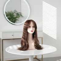 Perruque Lace Frontale Femme Cheveux Longs Haut de Gamme en Filament Haute Température Mat, Nouée à la Main, Vente Directe Transfrontalière, Raie au Milieu ou N'importe Quelle Raie