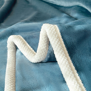 <span class=keywords><strong>Plaid</strong></span> d'hiver épais et solide en velours de lait, double face, chaud, pour canapé, avec bordure perlée, cadeau d'entreprise, pour la sieste - Product Image 2