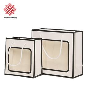 Baoren - Bolsa de Papel Transparente Reutilizable Ecológica Personalizada al por Mayor, OEM, ODM, con Ventana para Embalaje de Artesanías - Product Image 1