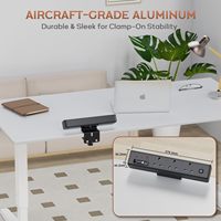 Sorties de bureau multifonctionnelles avec câble rétractable PD20W USB-C 3AC 2USB Power Strip Surge Protector Desk Mount