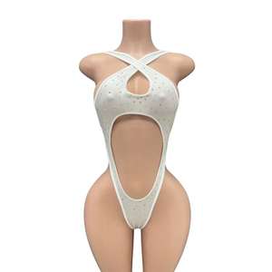 Strass di qualità esotico abbigliamento da ballo Sexy body donna un pezzo Performance Wear Club Design personalizzato all'ingrosso - Product Image 1