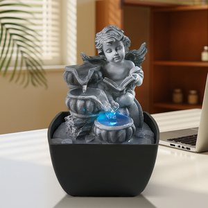 Noi Stock 19cm a tema angelo fontana da tavolo con luci a LED-ideale per chi ama l'arredamento elegante - Product Image 4