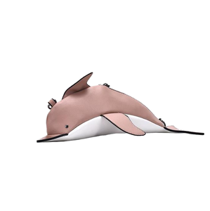 Sac à bandoulière en cuir PU décontracté pour femmes élégantes en forme de dauphin mignon avec fermeture à glissière sac à main personnalisé drôle et sac à main pour téléphone - Product Image 2